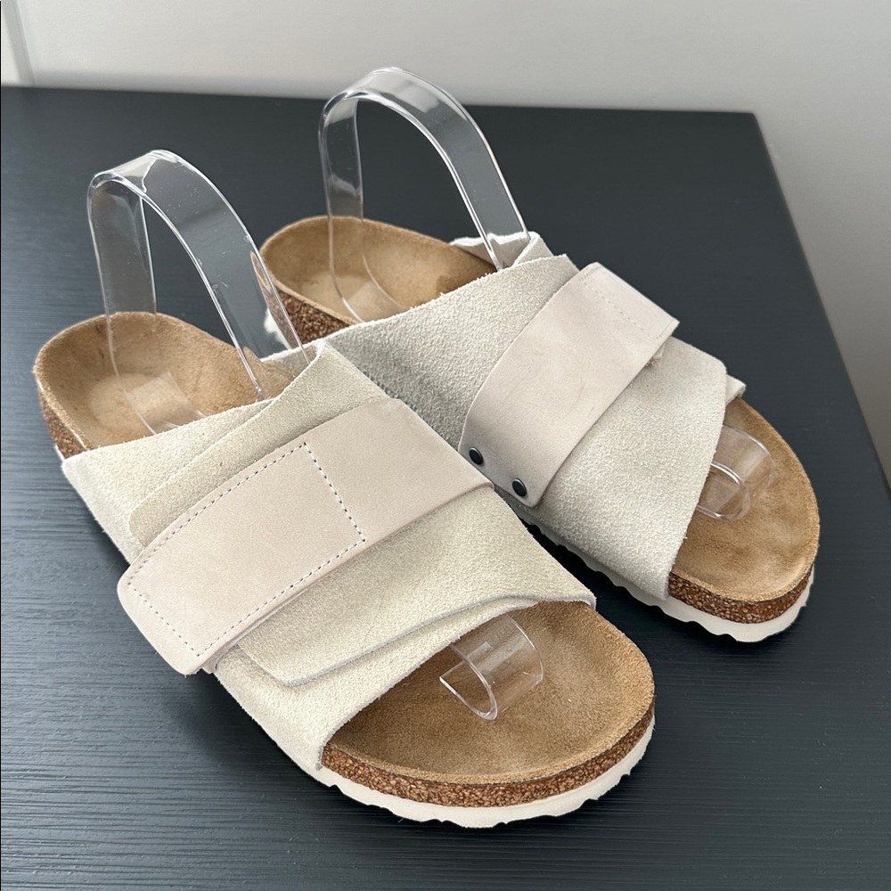 BIRKENSTOCK Kyoto Nubuck-White Medium/Narrow Antique white SIZE 40 NWOB